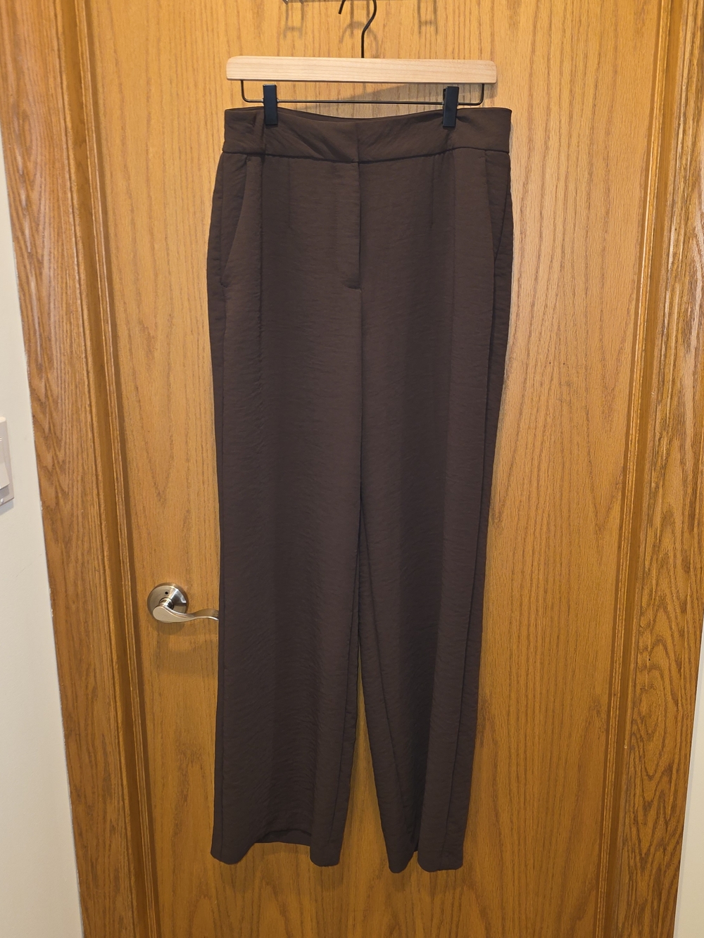 Dynamite Chocolate Brown High-Rise Wide-Leg Trousers